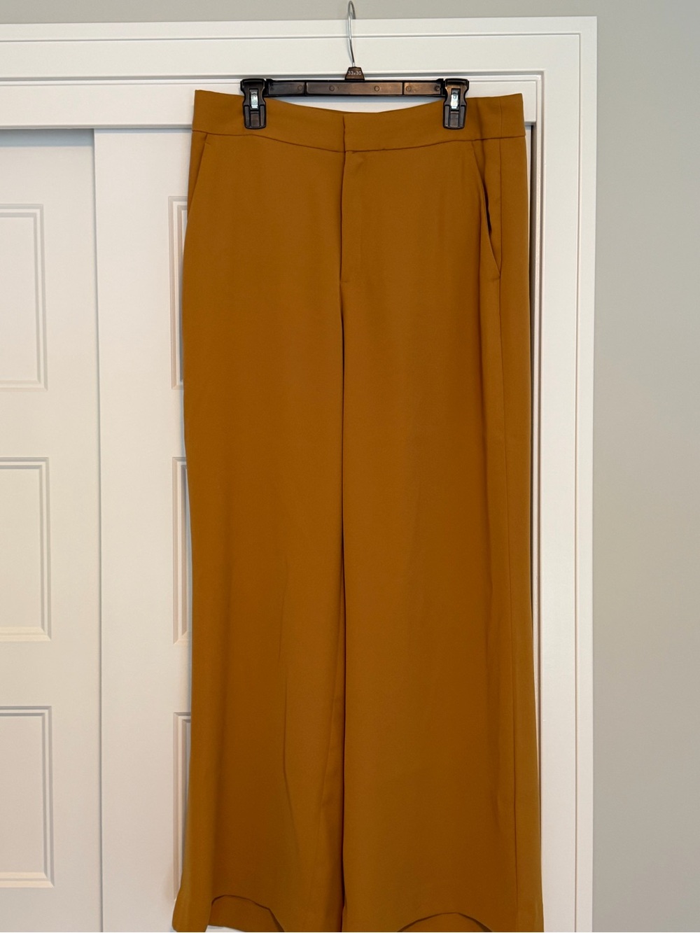 Banana Republic Mustard/Camel/Tan Wide-Leg Dress Pants